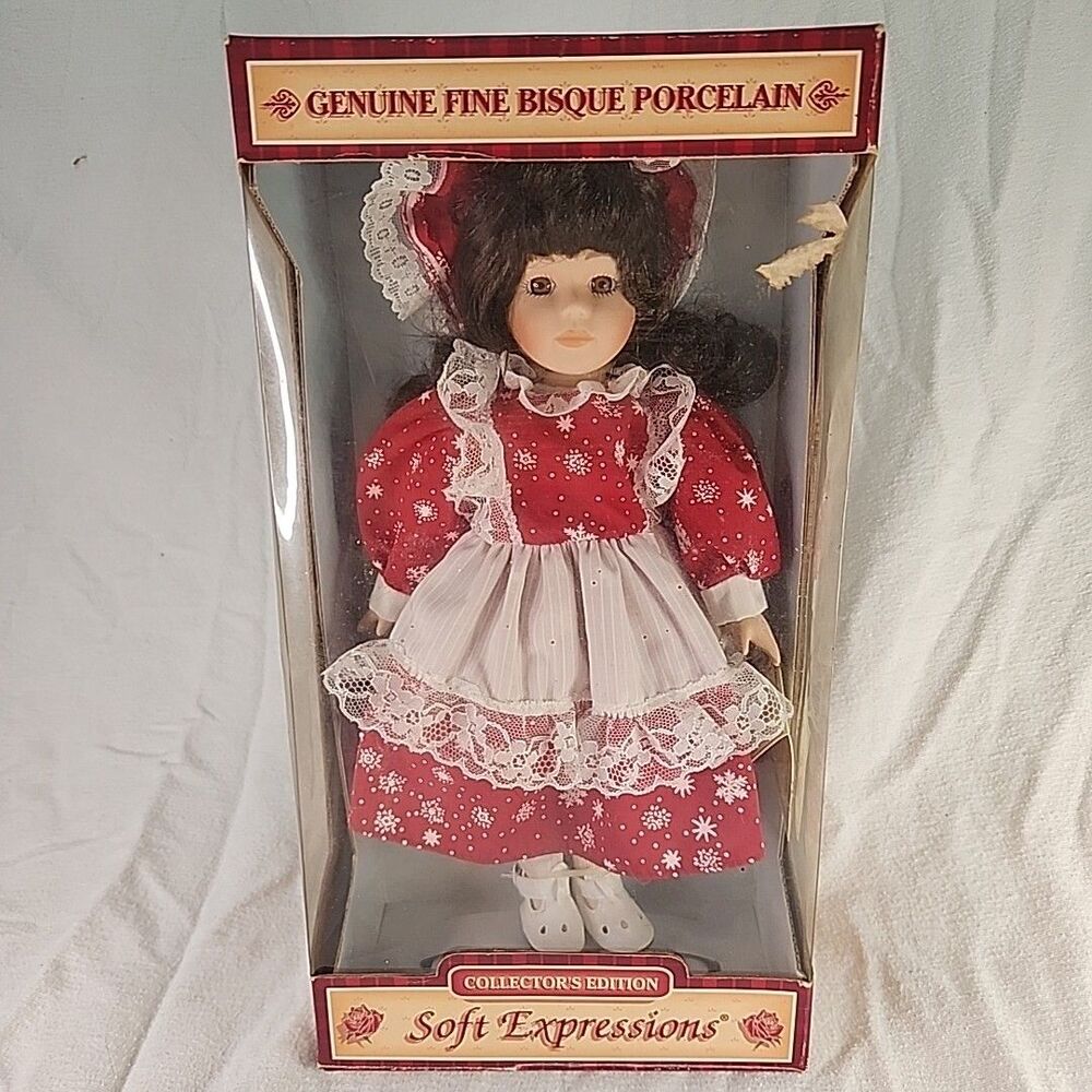 Doll Soft Expressions Fine Bisque Porcelain Collector's Edition DanDee COA New